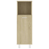 3 Piece Bathroom Furniture Set Sonoma Oak Engineered Wood - Extra Image