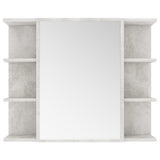 3 Piece Bathroom Furniture Set Concrete Grey Engineered Wood
