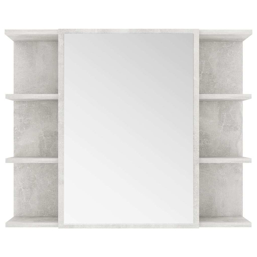 3 Piece Bathroom Furniture Set Concrete Grey Engineered Wood