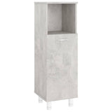 3 Piece Bathroom Furniture Set Concrete Grey Engineered Wood - Low Angle