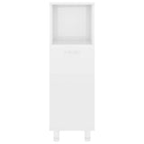 3 Piece Bathroom Furniture Set High Gloss White Engineered Wood - Extra Image