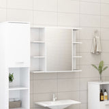 3 Piece Bathroom Furniture Set White Engineered Wood