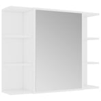 3 Piece Bathroom Furniture Set White Engineered Wood