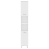 3 Piece Bathroom Furniture Set White Engineered Wood