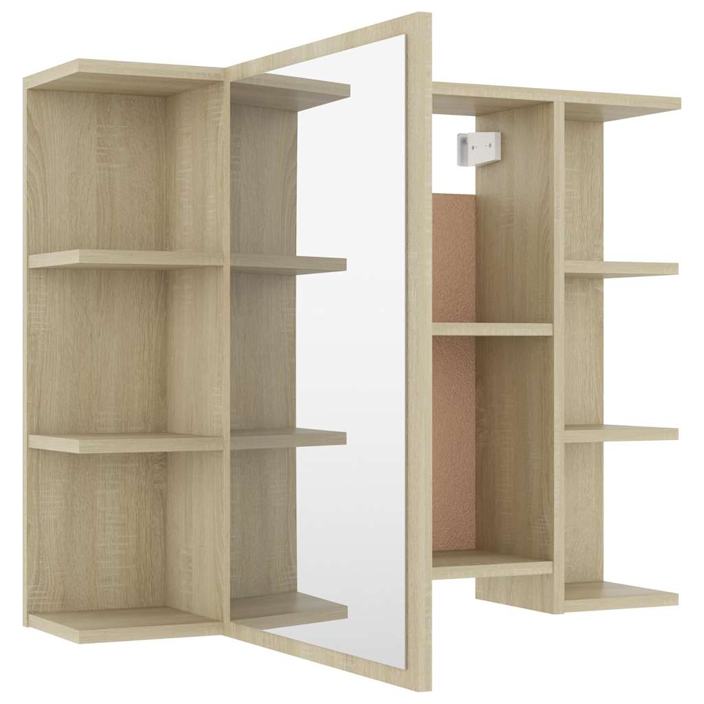 3 Piece Bathroom Furniture Set Sonoma Oak Engineered Wood
