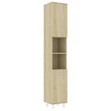 3 Piece Bathroom Furniture Set Sonoma Oak Engineered Wood