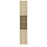 3 Piece Bathroom Furniture Set Sonoma Oak Engineered Wood