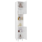 3 Piece Bathroom Furniture Set High Gloss White Engineered Wood - Extra Image