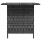 Garden Dining Table Grey 110x70x65 cm Poly Rattan