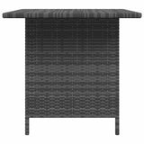 Garden Dining Table Grey 110x70x65 cm Poly Rattan - 45-Degree Angle