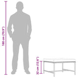 Sectional Footrest with Cushion Black Poly Rattan - Extra Image