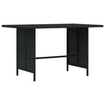 Garden Dining Table Black 110x70x65 cm Poly Rattan