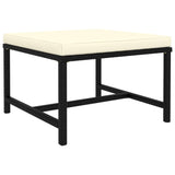 3 Piece Garden Sofa Set with Cushions Black Poly Rattan - Top-Down View