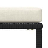 3 Piece Garden Sofa Set with Cushions Black Poly Rattan
