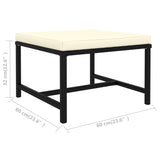 4 Piece Garden Sofa Set with Cushions Black Poly Rattan - Extra Image