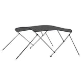 3 Bow Bimini Top Anthracite 183x140x137 cm - Front View