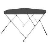 3 Bow Bimini Top Anthracite 183x140x137 cm - Top-Down View