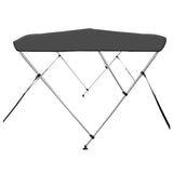 3 Bow Bimini Top Anthracite 183x180x137 cm - Top-Down View