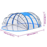Pool Dome Oval 620x410x210 cm - Close-Up Angle