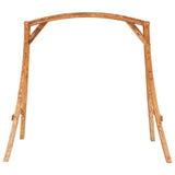 Swing Frame Solid Bent Wood with Teak Finish - Side View