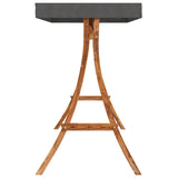 Swing Frame with Anthracite Roof Bent Wood with Teak Finish - 45-Degree Angle