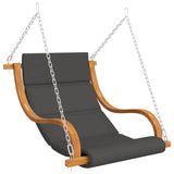 Swing Chair without Swing Frame with Cushion Solid Bent Wood - Front View