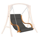 Swing Chair without Swing Frame with Cushion Solid Bent Wood - Side View
