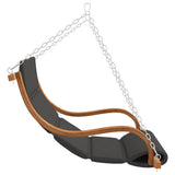Swing Chair without Swing Frame with Cushion Solid Bent Wood - 45-Degree Angle