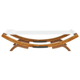 Outdoor Lounge Bed 100x188.5x44 cm Solid Bent Wood Cream - Top-Down View