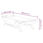 Outdoor Lounge Bed 100x188.5x44 cm Solid Bent Wood Cream