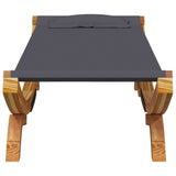 Outdoor Lounge Bed 100x188.5x44 cm Solid Bent Wood Anthracite - Side View