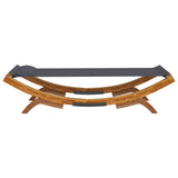 Outdoor Lounge Bed 100x188.5x44 cm Solid Bent Wood Anthracite - Top-Down View