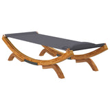 Outdoor Lounge Bed 100x188.5x44 cm Solid Bent Wood Anthracite - 45-Degree Angle