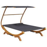 Outdoor Lounge Bed with Canopy 165x203x138 cm Anthracite