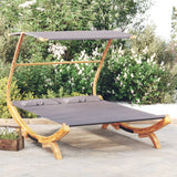 Outdoor Lounge Bed with Canopy 165x203x138 cm Anthracite