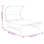 Outdoor Lounge Bed with Canopy 165x203x126 cm Solid Bent Wood Cream