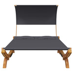 Outdoor Lounge Bed with Canopy 165x203x126cm Anthracite