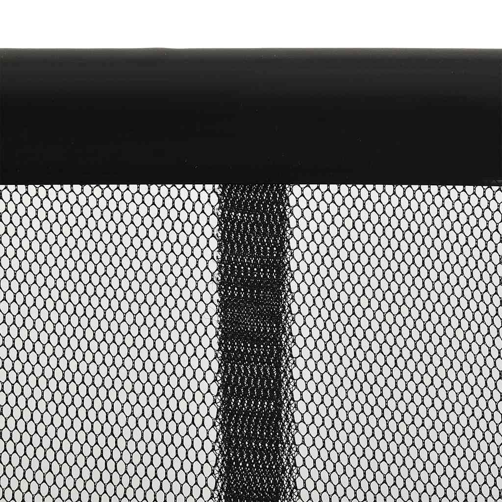 Insect Door Screen with Mesh Curtain Black 100x220 cm Polyester