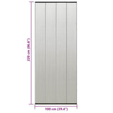 Insect Door Screen with Mesh Curtain Black 100x220 cm Polyester - Low Angle