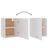 Hanging Cabinet Lyons 2 pcs White 50x31x60 cm Engineered Wood - Rear View
