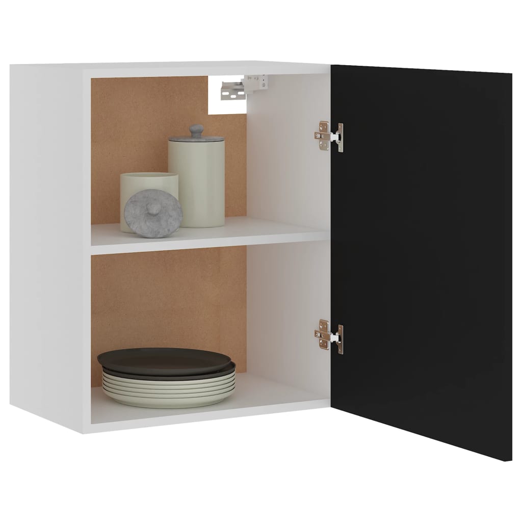 Hanging Cabinet Lyons 2 pcs Black 50x31x60 cm Engineered Wood