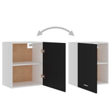 Hanging Cabinet Lyons 2 pcs Black 50x31x60 cm Engineered Wood