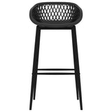 5 Piece Bar Set Black - Low Angle