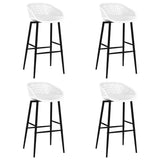 5 Piece Bar Set Black and White - Rear View
