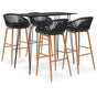 5 Piece Bar Set Black