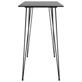 5 Piece Bar Set Black and Grey - Top-Down View