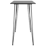 5 Piece Bar Set Black and Grey - Top-Down View