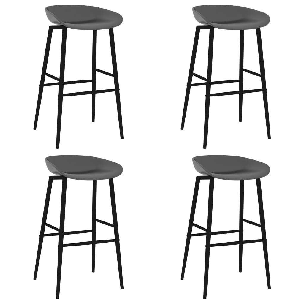 5 Piece Bar Set Black and Grey