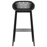5 Piece Bar Set White and Black