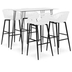 5 Piece Bar Set White